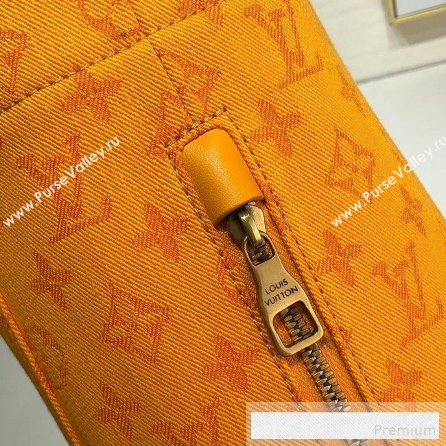 Louis Vuitton Mens Monogram Denim Chalk Backpack M44617 Yellow 2019 (LVSJ-9061719)