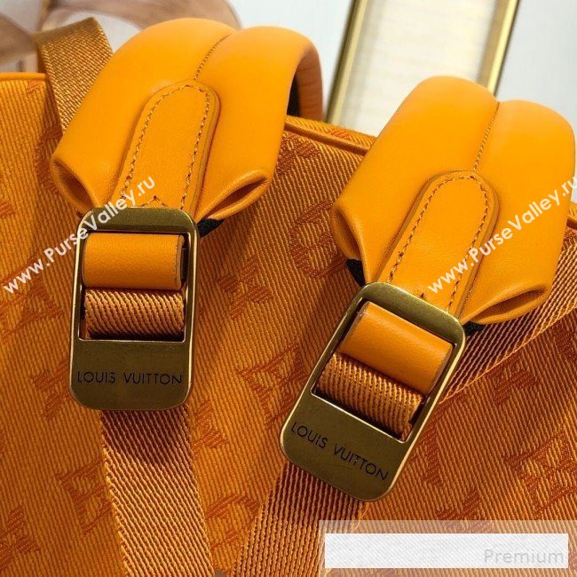 Louis Vuitton Mens Monogram Denim Chalk Backpack M44617 Yellow 2019 (LVSJ-9061719)