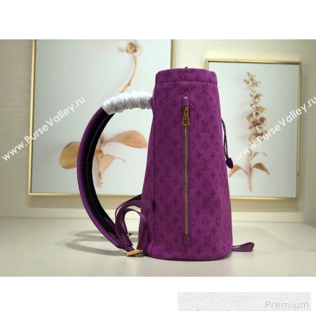 Louis Vuitton Mens Monogram Denim Chalk Backpack M44617 Purple 2019 (LVSJ-9061720)