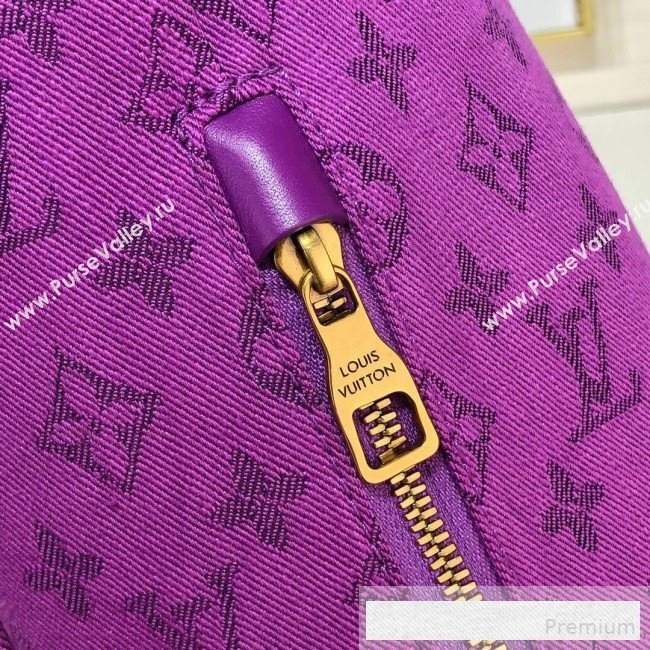 Louis Vuitton Mens Monogram Denim Chalk Backpack M44617 Purple 2019 (LVSJ-9061720)