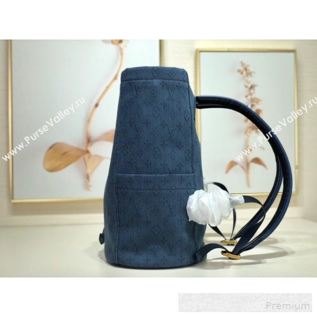 Louis Vuitton Mens Monogram Denim Chalk Backpack M44617 Blue 2019 (LVSJ-9061718)