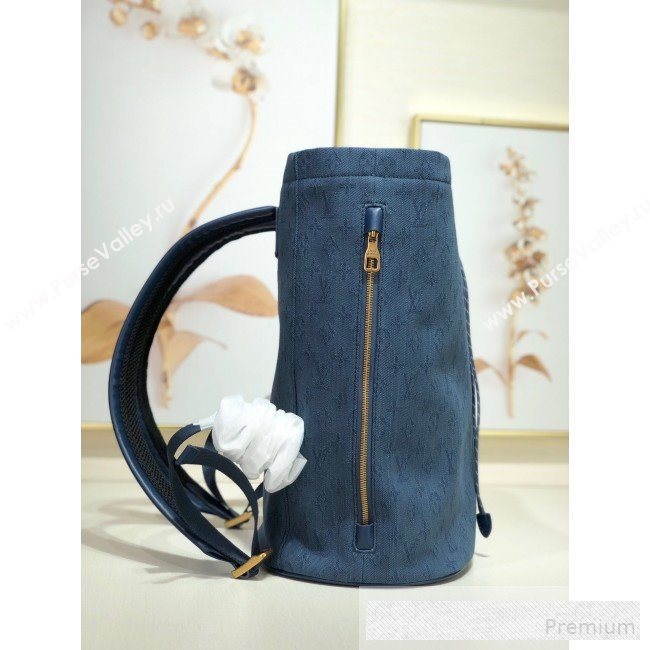 Louis Vuitton Mens Monogram Denim Chalk Backpack M44617 Blue 2019 (LVSJ-9061718)
