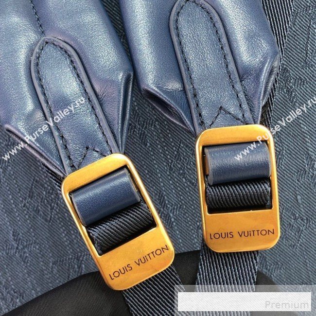 Louis Vuitton Mens Monogram Denim Chalk Backpack M44617 Blue 2019 (LVSJ-9061718)