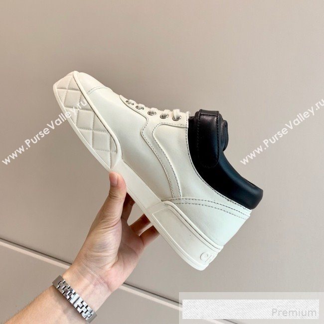 Chanel Lambskin Mid-Top Sneakers G34967 White 2019 (A8-9062127)