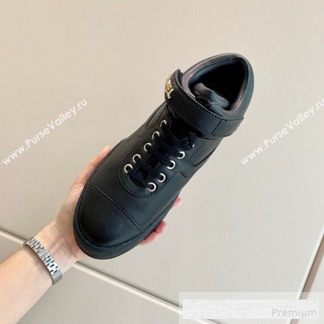 Chanel Lambskin Mid-Top Sneakers G34967 Black 2019 (A8-9062128)