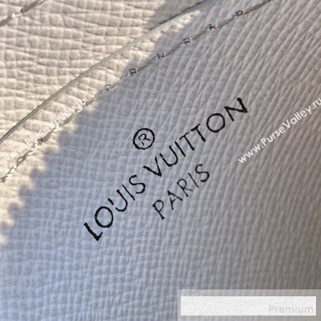 Louis Vuitton Mens LV Logos Zipped Pochette Chaine Pouch PM M67809 White 2019 (KD-9062417)