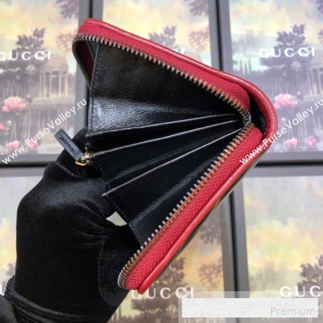 Gucci GG Diagonal Marmont Zip Around Wallet ‎573810 Black (BLWX-9062424)