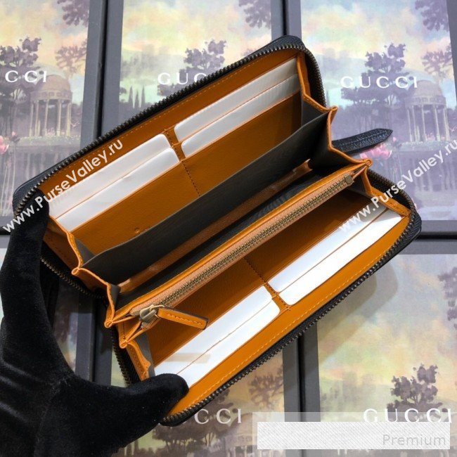 Gucci GG Diagonal Marmont Zip Around Wallet ‎573810 Cognac Brown   (BLWX-9062423)