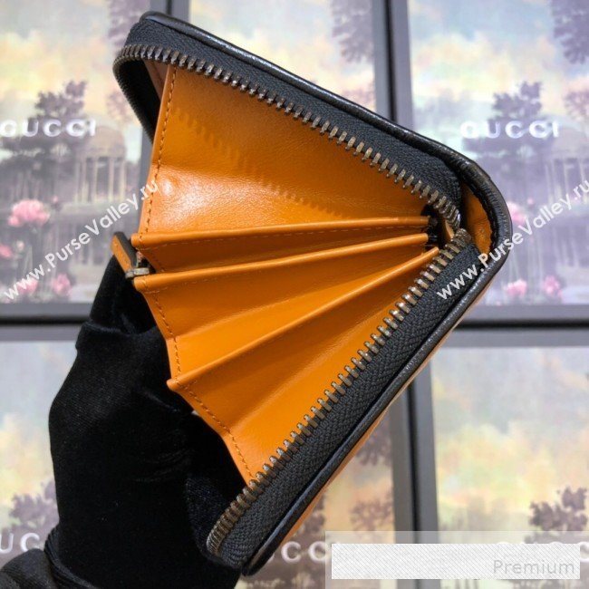 Gucci GG Diagonal Marmont Zip Around Wallet ‎573810 Cognac Brown   (BLWX-9062423)