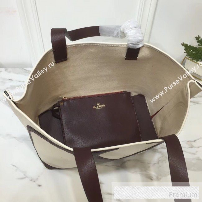 Valentino VLogo Canvas Tote Beach Bag  2019 (XYD-9062431)