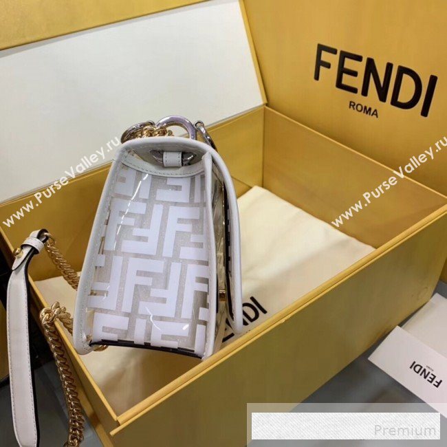Fendi Transparent Small Flap Bag Black 2019 (AFEI-9062441)