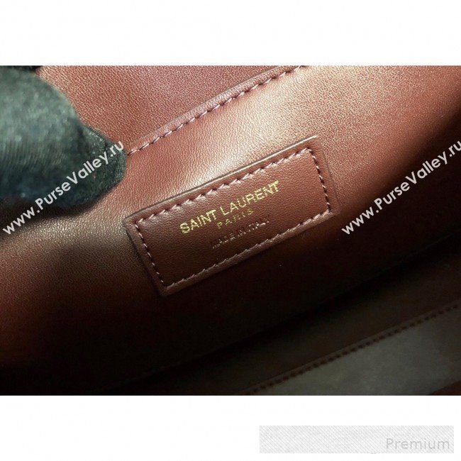 Saint Laurent Cassandra Top Handle Medium Bag in Grained Calfskin Leather 578000 Black 2019 (KTSD-9062444)