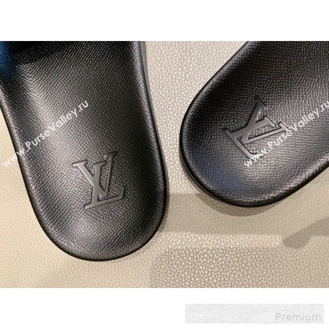 Louis Vuitton Monogram Canvas Flat Slide Sandals Coffee 2019(For Women and Men) (DLY-9062517)