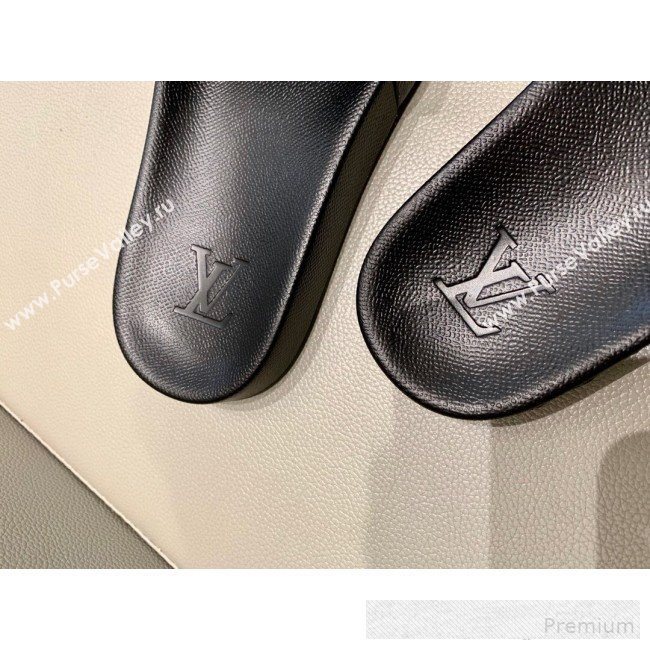 Louis Vuitton Monogram Canvas Flat Slide Sandals Black 2019(For Women and Men) (DLY-9062519)