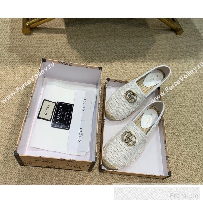 Gucci GG Crochet Knit Espadrille White 2019 (DLY-9062520)