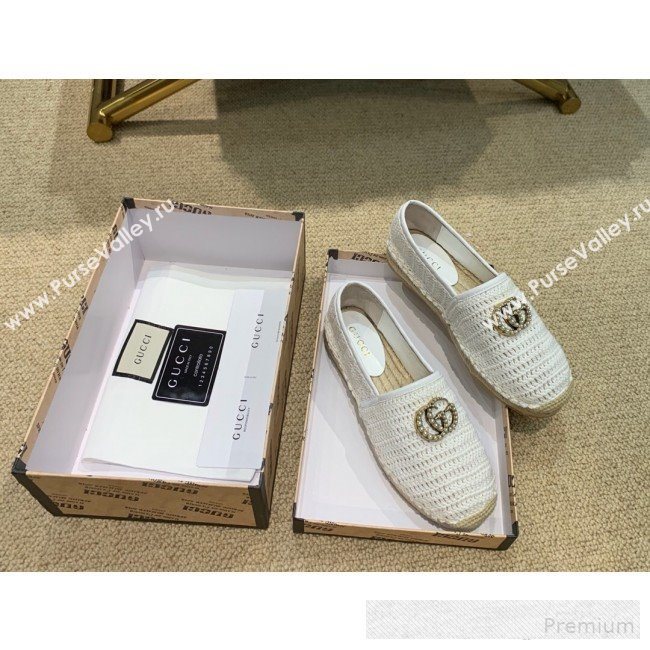 Gucci GG Crochet Knit Espadrille White 2019 (DLY-9062520)