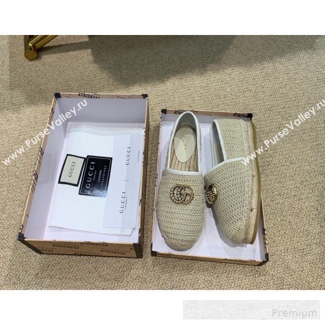 Gucci GG Crochet Knit Espadrille Beige 2019 (DLY-9062521)