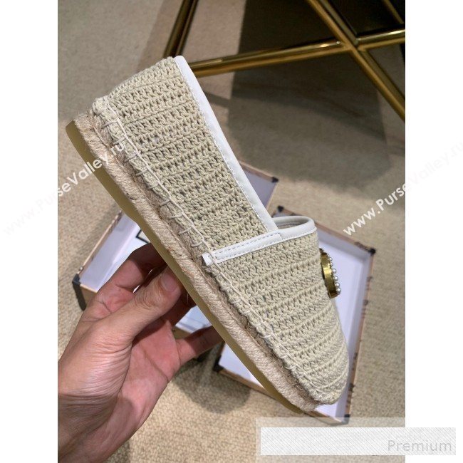 Gucci GG Crochet Knit Espadrille Beige 2019 (DLY-9062521)