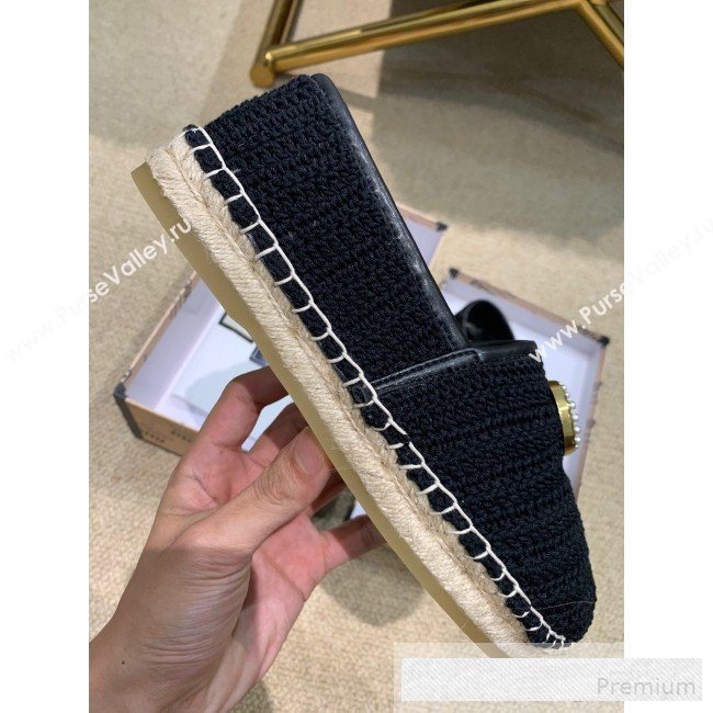 Gucci GG Crochet Knit Espadrille Black 2019 (DLY-9062524)