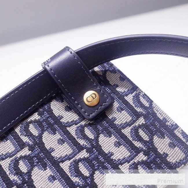Dior Saddle Belt Bag in Blue Oblique Jacquard Canvas 2019 (BINF-9062736)