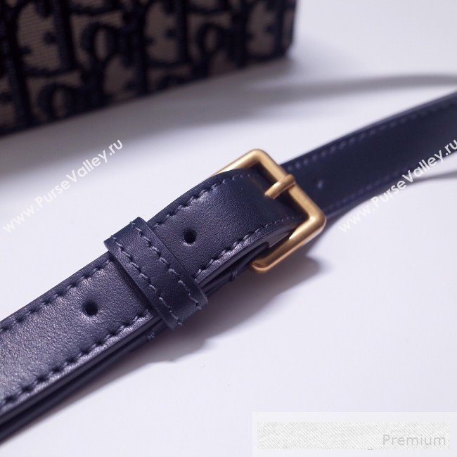 Dior Saddle Belt Bag in Blue Oblique Jacquard Canvas 2019 (BINF-9062736)