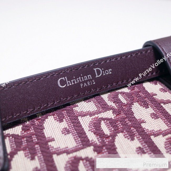 Dior Saddle Belt Bag in Burgundy Oblique Jacquard Canvas 2019 (BINF-9062737)