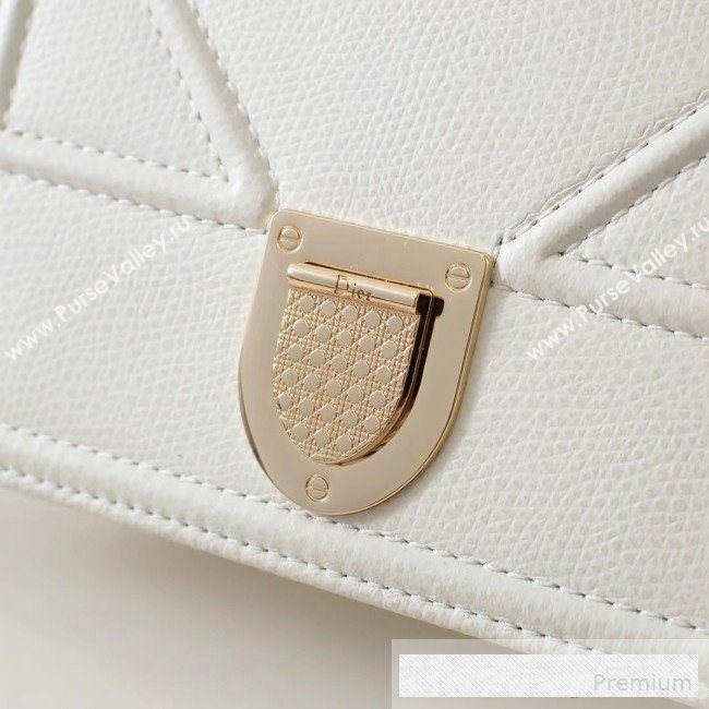 Dior Diorama Chain Clutch in Palm Grained Cannage Leather White 2019 (BINF-9062746)
