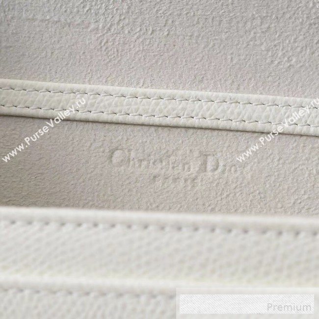 Dior Diorama Chain Clutch in Palm Grained Cannage Leather White 2019 (BINF-9062746)