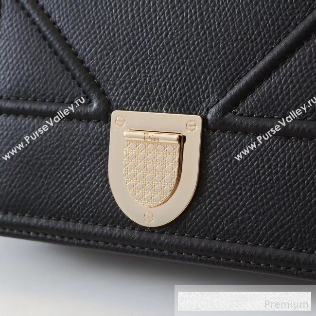 Dior Diorama Chain Clutch in Palm Grained Cannage Leather Black 2019 (BINF-9062747)