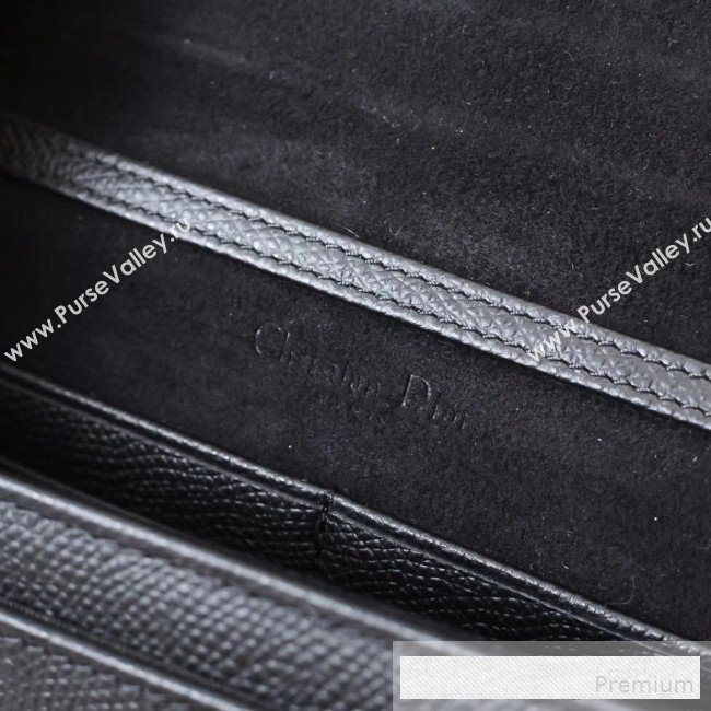 Dior Diorama Chain Clutch in Palm Grained Cannage Leather Black 2019 (BINF-9062747)