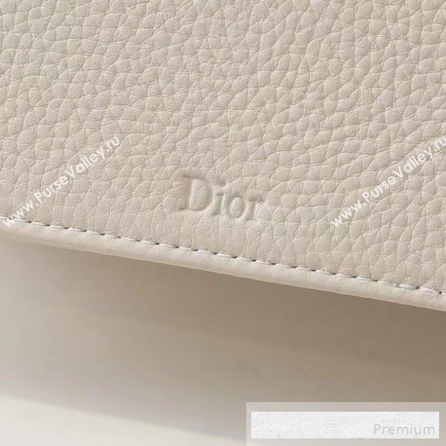 Dior Diorama Large Flap Bag in Litchi Grained Cannage Leather Cream White/Gold 2019 (BINF-9062757)