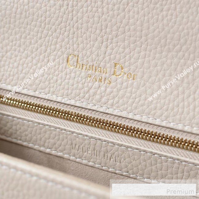 Dior Diorama Large Flap Bag in Litchi Grained Cannage Leather Cream White/Gold 2019 (BINF-9062757)