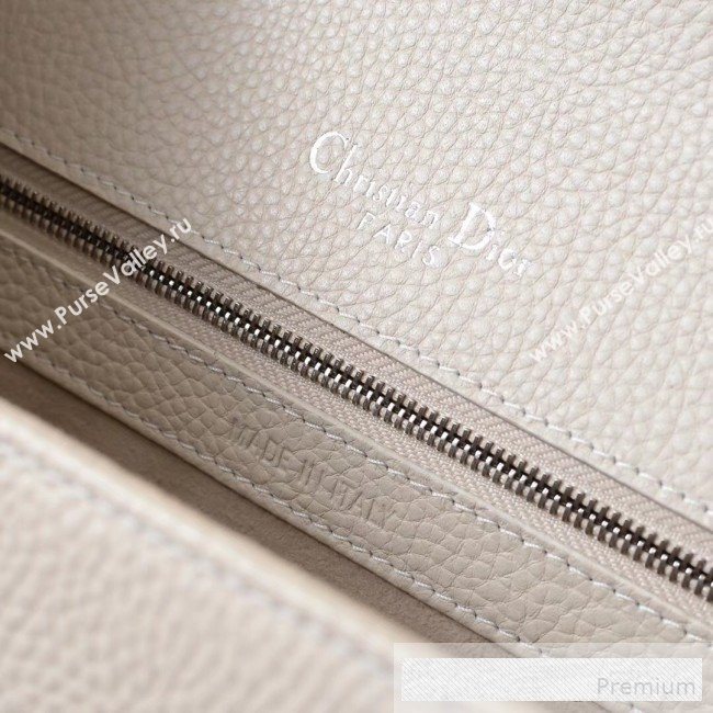 Dior Diorama Large Flap Bag in Litchi Grained Cannage Leather Cream White/Silver 2019 (BINF-9062758)