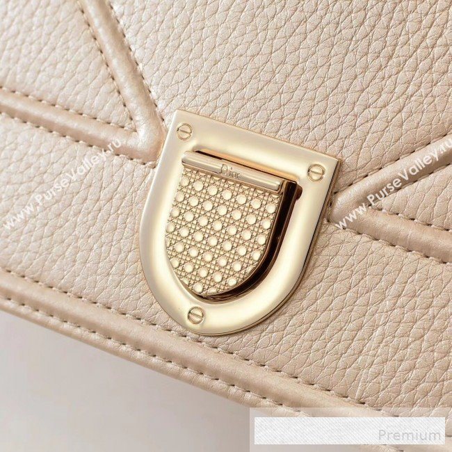 Dior Diorama Large Flap Bag in Litchi Grained Cannage Leather Nude 2019 (BINF-9062759)