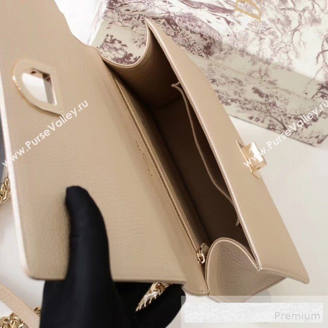 Dior Diorama Large Flap Bag in Litchi Grained Cannage Leather Nude 2019 (BINF-9062759)