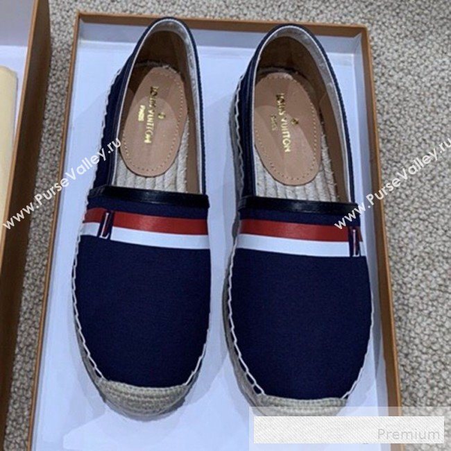 Louis Vuitton Denim LV Web Espadrilles Blue 2019(For Women and Men)  (HANB-9062814)