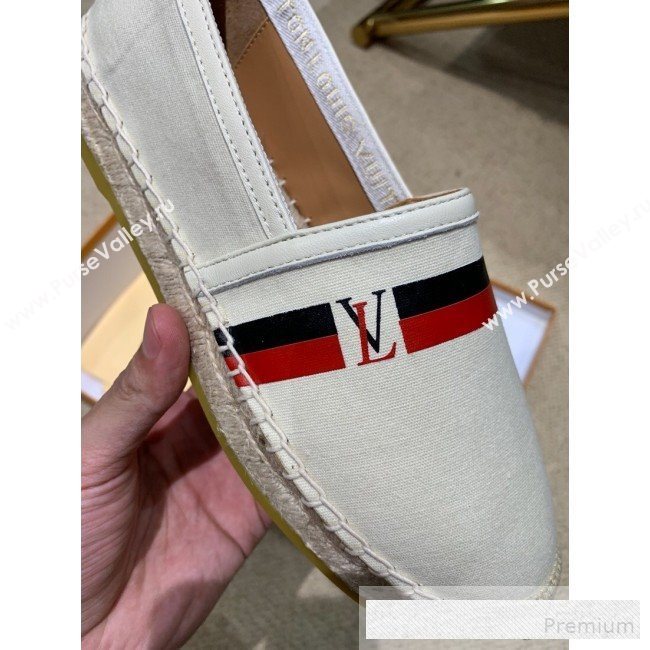 Louis Vuitton Denim LV Web Espadrilles White 2019(For Women and Men)  (HANB-9062815)