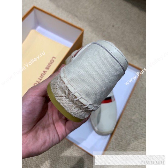 Louis Vuitton Denim LV Web Espadrilles White 2019(For Women and Men)  (HANB-9062815)