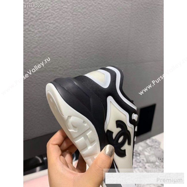 Chanel Lycra and Mesh Patchwork Sneakers G34763 Black 2019 (1028-9062827)