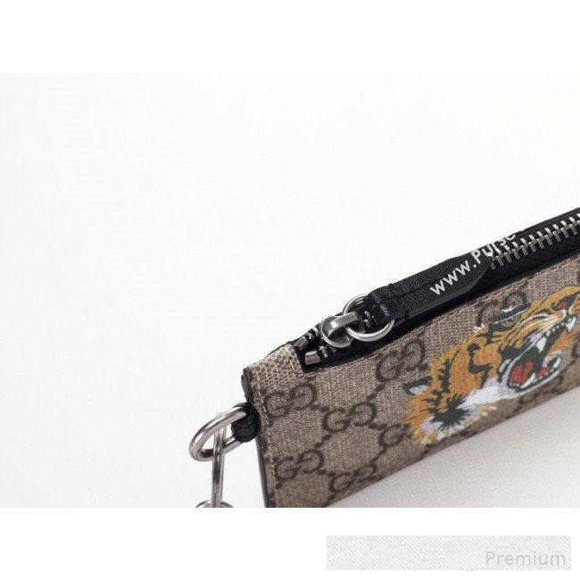 Gucci Tiger Print GG Supreme Card Case ‎523903  (MINGH-9062726)