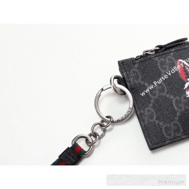 Gucci Wolf Print GG Supreme Card Case ‎523903  (MINGH-9062727)