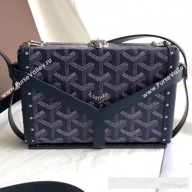 Goyard Minaudiere Mini Y Case Shoulder Bag Dark Blue (GEYA-9062703)