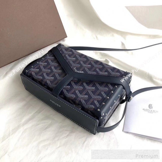 Goyard Minaudiere Mini Y Case Shoulder Bag Dark Blue (GEYA-9062703)