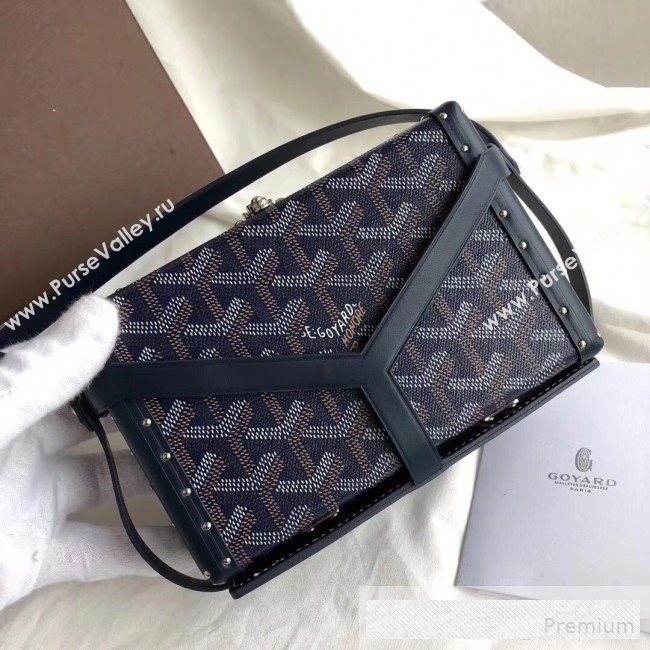 Goyard Minaudiere Mini Y Case Shoulder Bag Dark Blue (GEYA-9062703)