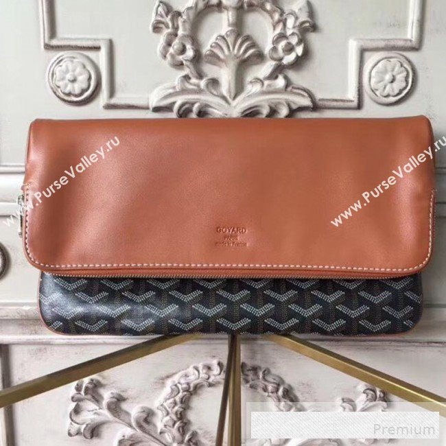 Goyard Folding Leather Clutch Brown (1A142-9062710)