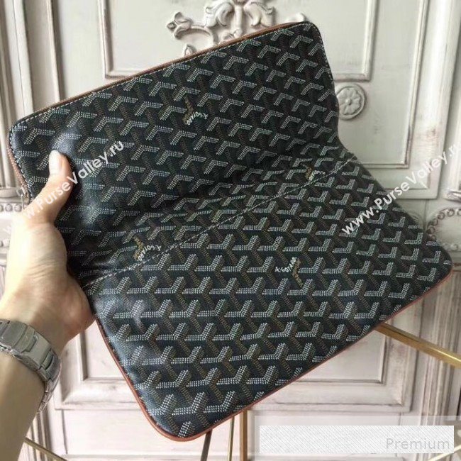 Goyard Folding Leather Clutch Brown (1A142-9062710)