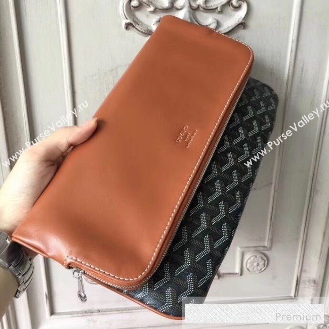 Goyard Folding Leather Clutch Brown (1A142-9062710)