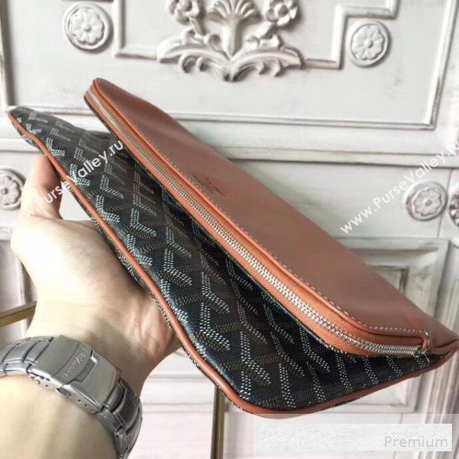 Goyard Folding Leather Clutch Brown (1A142-9062710)