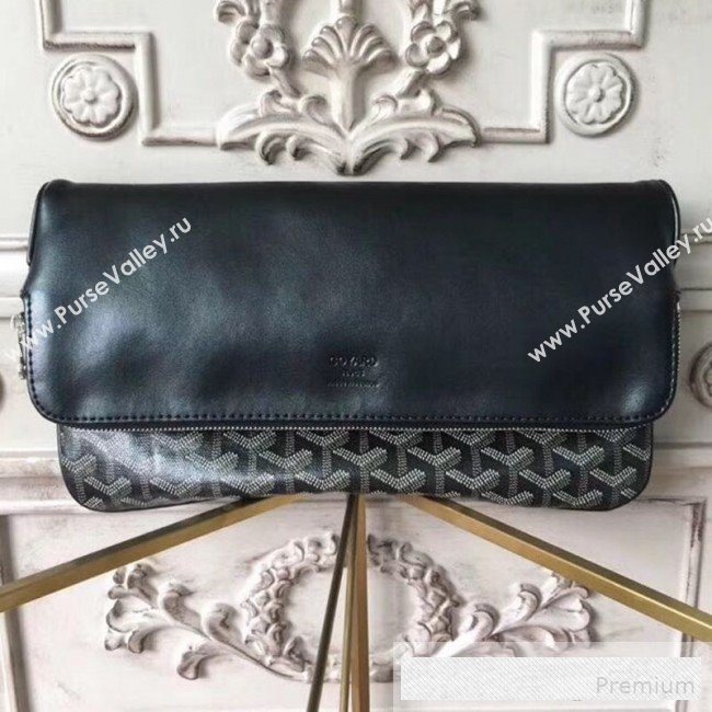 Goyard Folding Leather Clutch Black (1A142-9062713)