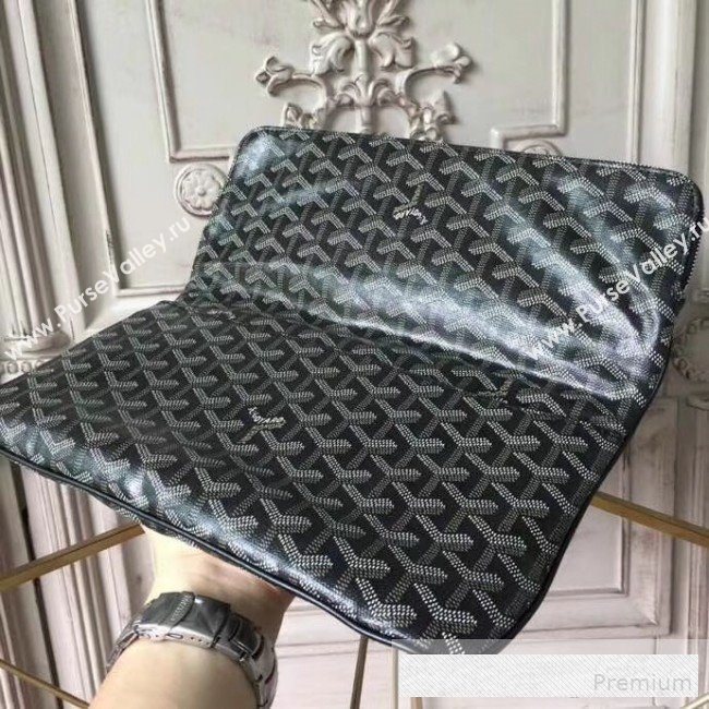 Goyard Folding Leather Clutch Black (1A142-9062713)